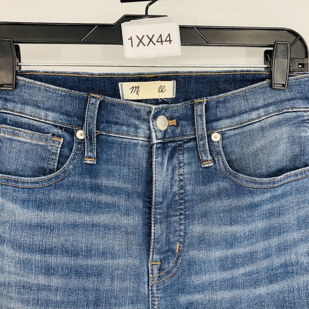Madewell AA594 Women's Blue Cotton Blend Stovepipe Regular Fit Jeans Pant Sz 26 - Picture 2 of 10